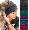 Women's Solid Color Elastic Yoga Headband - Wide, Sweat-Absorbing Sport Macaron Design
