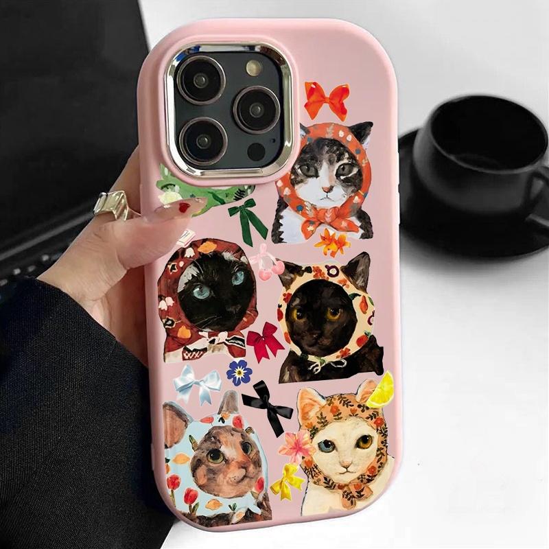 Schattige Zwarte Kat Zachte Case Voor Samsung S25 S24 S23 S22 Plus Ultra S23 S24 S20 S21FE A16 A53 A32 A51 A71 A31 A24 Note 20Ultra Cover