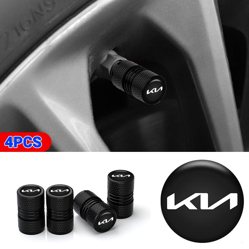 4 PCS Aluminum Car Wheel Tire Valve Cover Protective Cover for Kia Rio K5 K2 Sportage Ceed Sorento Picanto Stinger Soul