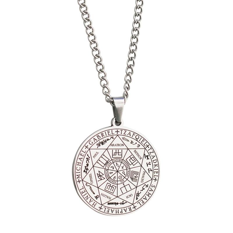 Seals Of Seven Archangels Necklace Michael Pendant Men Angels Sigil Amulet Protect Necklaces For Men Women Jewelry