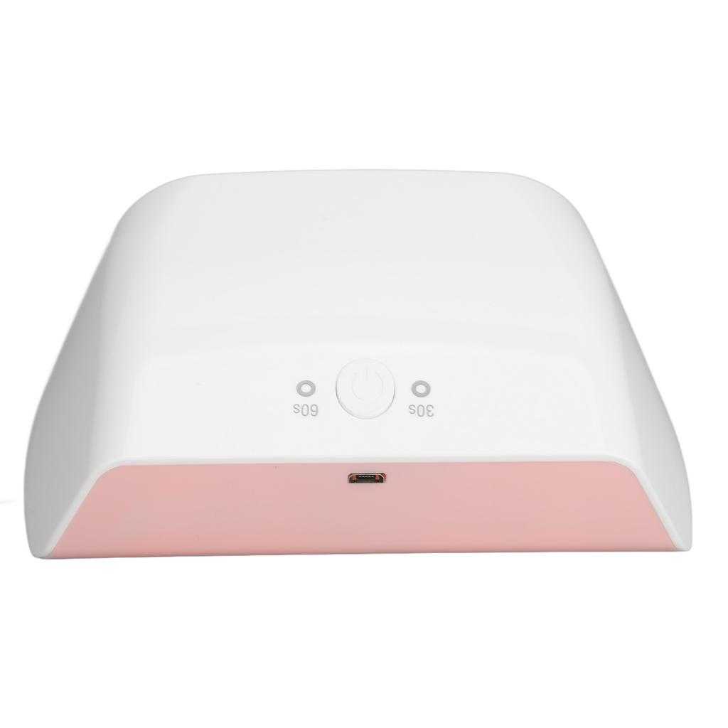 Nail Lamp 30W 15pcs Light Chips LED Manicure Light with USB Charging Cable for Salon Pink