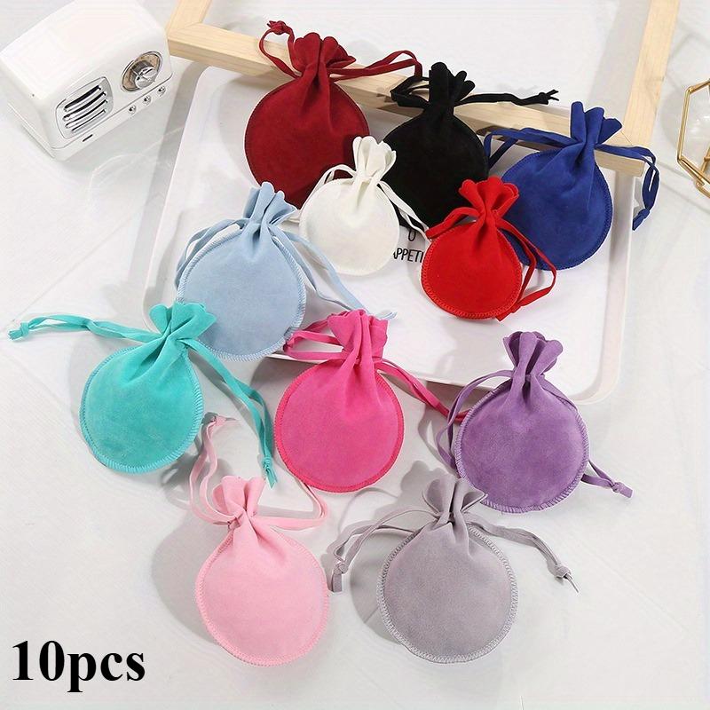 

10pcs Elegant and Simple Gourd Bag, Jewelry Storage Bag, Bridesmaid Bead Storage Gift Bag, No Print, Drawstring Gift Storage Bag