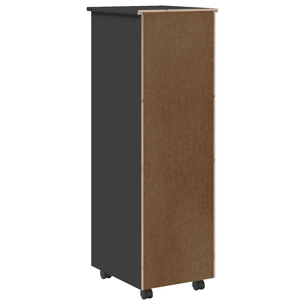 Mobile Drawer Cabinet MOSS Grey Solid Pine Wood
