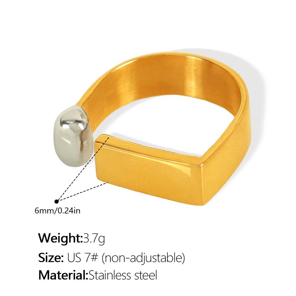 Minimalist hipster stainless steel double-layer ring niche design ring ring set