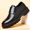 Height Increase Hole Shoes Men's 2025 Summer Platform Sandals Business Increase 10CM Breathable Increase Hollow Leather Shoes Tide