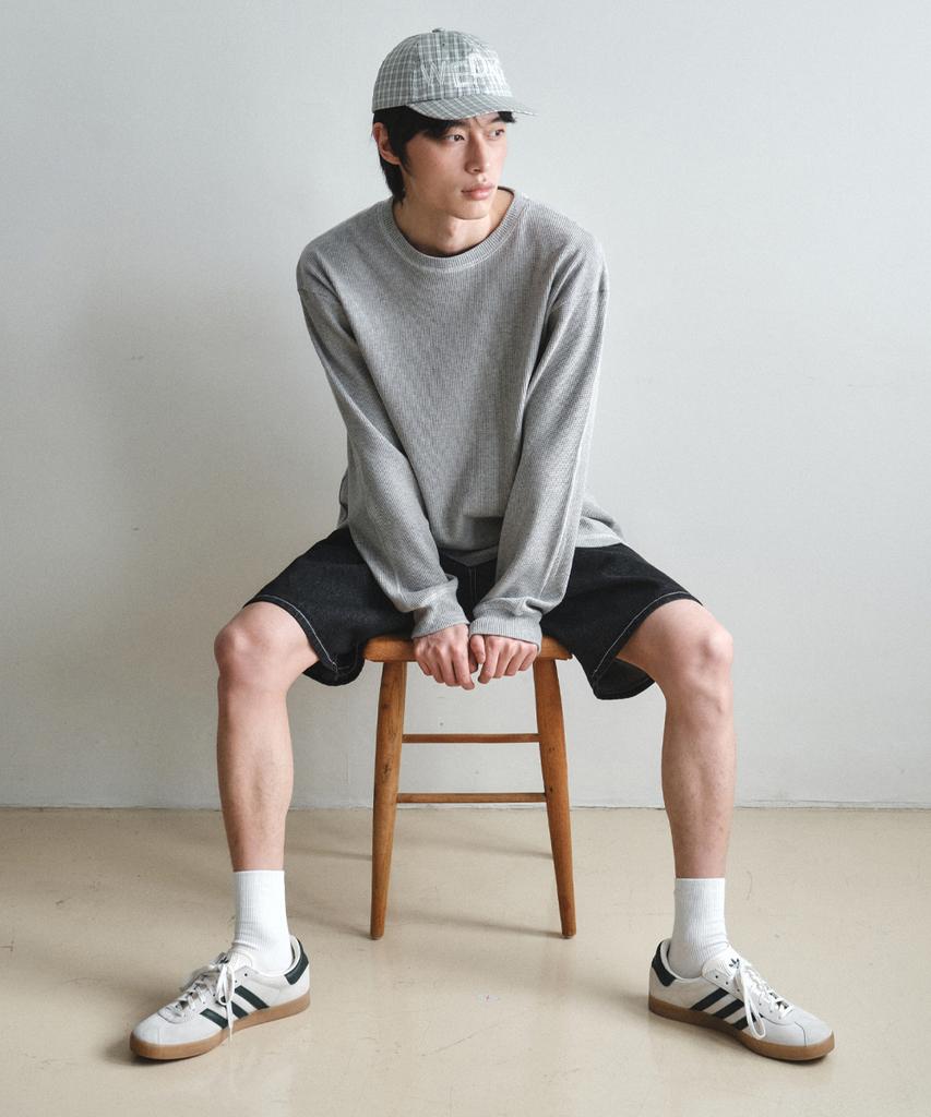 Wednesday Oasis Wends Stitch Ball Cap_Green Check(W26Acc03)