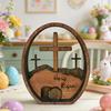 He Is Risen Easter Decoration Farmhouse Rustic Wooden Resurrected Tomb Table Sign Home Office Easter Party Desktop Ornament