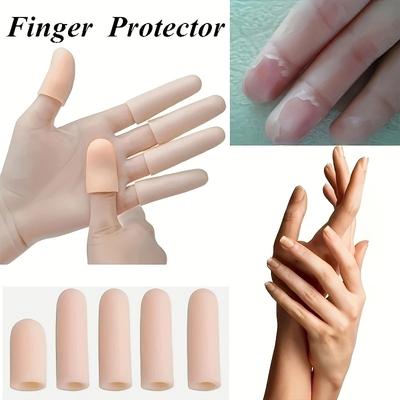 2 Stück waschbare Silikon-Fingerspitzenkappen für trockene, rissige Haut, wiederverwendbare Fingerschützer
