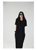 61035# FRESH UP Rochie Tricou Minimalistă Supradimensionată cu Mânecă Scurtă Subgenunchi Subțietoare
