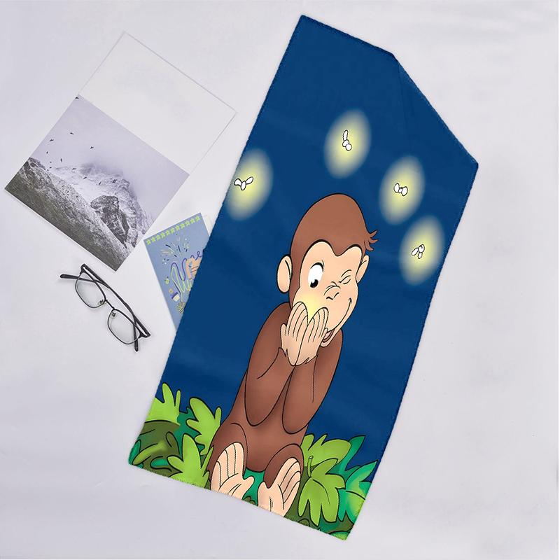 Curious George Fashion Beach Towel: Ideal for Summer Adventures Soft, Absorbent and Quick Drying Suitable for Swimming and Bathing