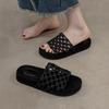 Sheepskin version~ Hand-woven fishing net hollow thick-soled beach shoes women's leather versatile casual round toe sandals