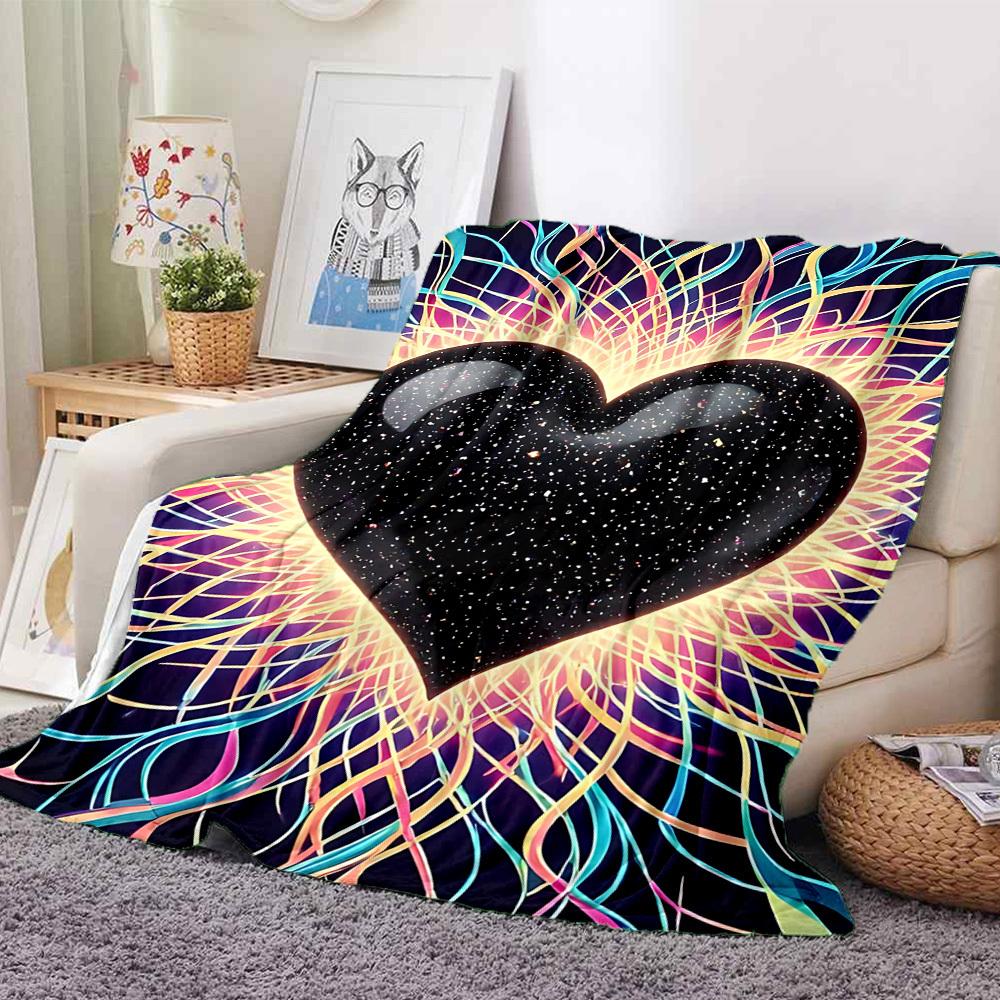 1 Stück Kosmisches Herz Decke Warm, Gemütlich Und Weich, Geeignet für Sofas, Betten, Autos Und Bürogebrauch. Perfekt für Camping Und Reisen, Was sie zu einem Tollen Geschenk macht f