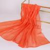 Thin Chinese Red Solid Chiffon Small Silk Scarf  Souvenir  Small Gift  Thin Big Red Women's Gauze Scarf