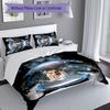 3pcs Jul Fait d'or pattern bedding set duvet cover set includes duvet cover &pillowcases, perfect all season bedroom decoration & gift