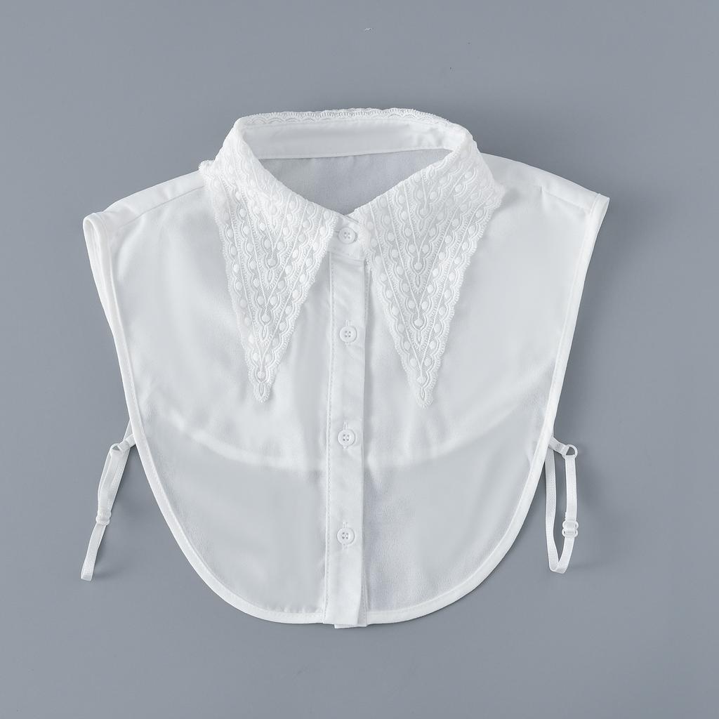 Big Pointed Fake Collar Female Shirt Detachable White Lace Collar Women's Fake Collar Shirt Lapel Casual Sweaters Accessories