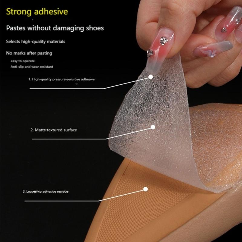 Adhesive Shoe Tread Patches Anti Slip Rubber Tread Protectors Noise Reduction Wear Resistant Shoe B ottom Pad for Adult