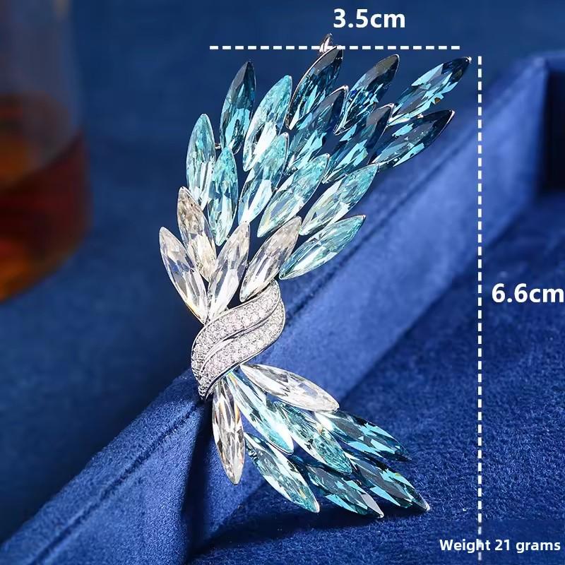 Elegant Anti-Gloss Gradient Swan Brooch Corsage Women's Commuter Jack Accessory Diamond Rhinestone Plating for Wedding Gifts