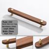 Japanese Minimalist Walnut Handle Solid Wood Cabinet and Wardrobe Drawer Handle