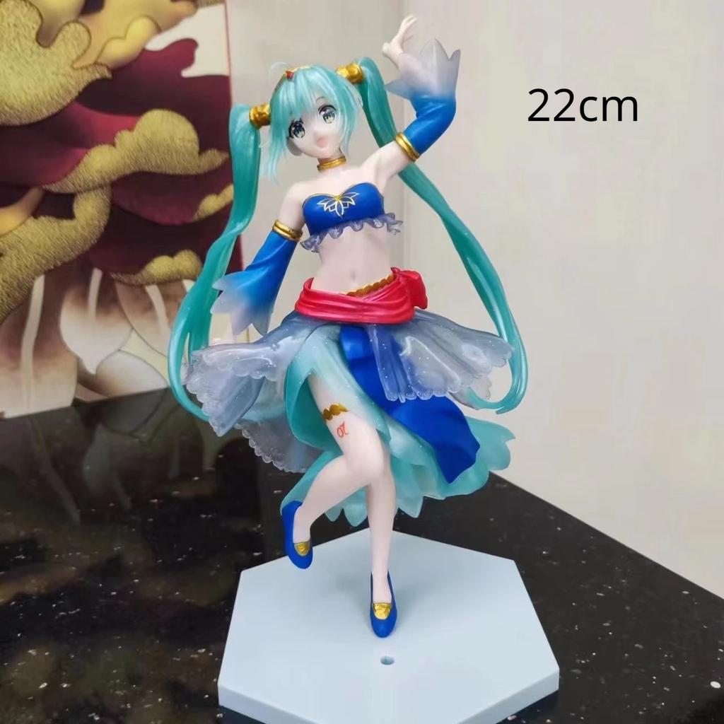 New Hatsune Miku Hatsune Anime Figures Collecting Summer Bikini Sweet Girl Pvc Action Figures Glow Dancer Model Toys