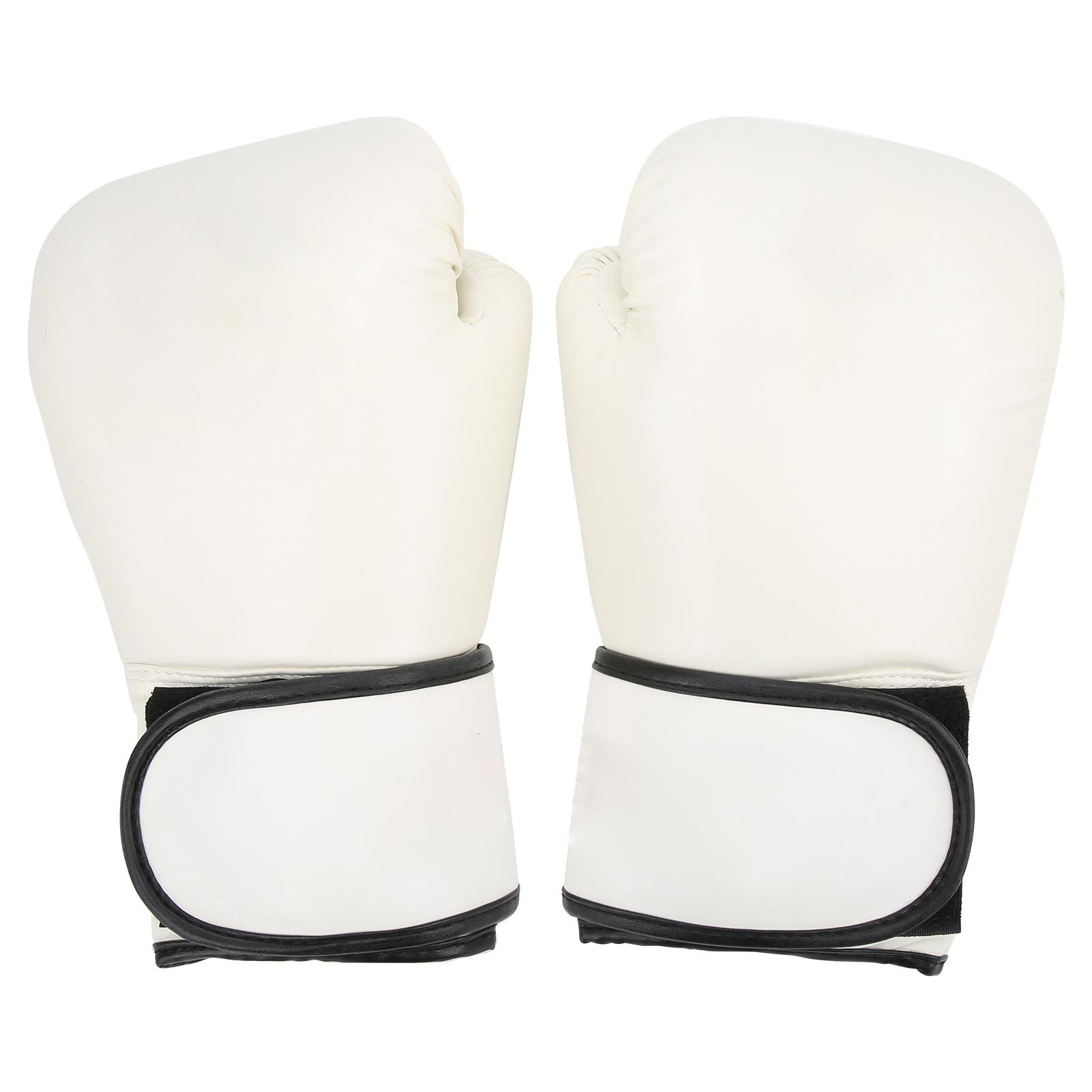 Igeteck White Adult Breathable Boxing Gloves Punching Bag Kickboxing Mma Training Gloves