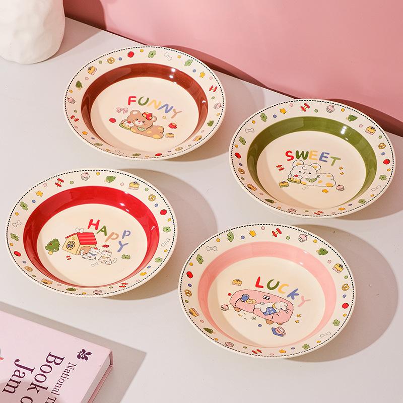 Cute Rice Bowl 2025 Tableware Household Bowl Gift Box Set Cartoon Dessert Bowl Souvenir Ceramic Rice Bowl