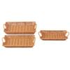 Hardness Rattan Wicker Woven Serving Baskets Khaki Restaurant Serving Tabletop Display