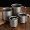Retro Edelstahl Kaffeetasse Milch Saft Bier Tasse Langlebig Camping Reise Küche Restaurant Tasse Outdoor Camping Wasserbecher