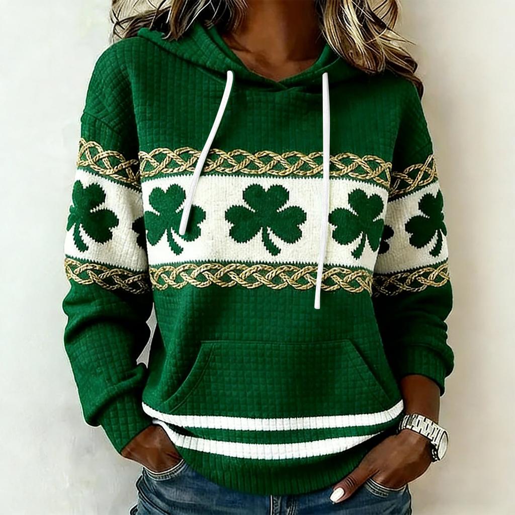 Women'S St. Patrick's Day Sweater Cute Fun Patrick's Day Sweater Spring  Long Sleeve Knitted Sweater