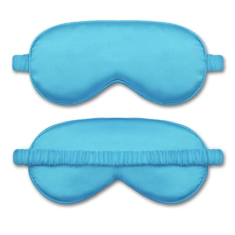 Double-Sided Faux Silk Blackout Eye Mask - Elastic Sleep & Travel Mask with Printed Design