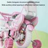 Children'S Folding Bicycle Cute Cartoon Princess Girls Bike With Training Wheels Doll Seat  Basket Kids Boys Cycle Bikes (Pink)