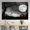 1pc Halloween pumpkin full moon background, suitable for decoration at horror-themed parties or birthday photography.zyc