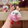 Kawaii Plush Bird Keyring Spit Bubble Backpack Pendant Cute Egg Laying Keychain  Birthday Gift