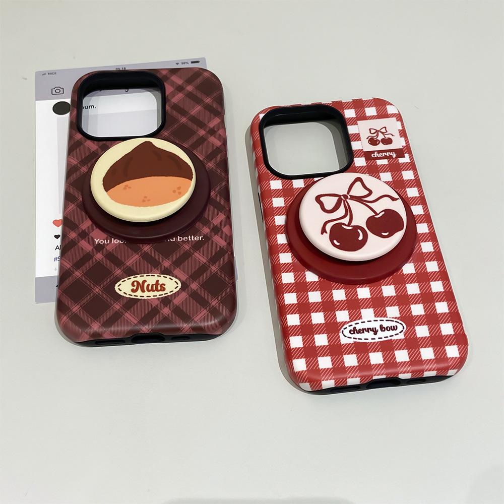 Apple 17/16Promax magnetic film mobile phone case is suitable for iPhone14 2-in-1 15 bracket protective case.