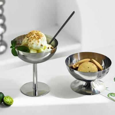 2023 Calice in acciaio inossidabile Tazza per gelato Dessert Insalata Ciotola Piatto per frutta