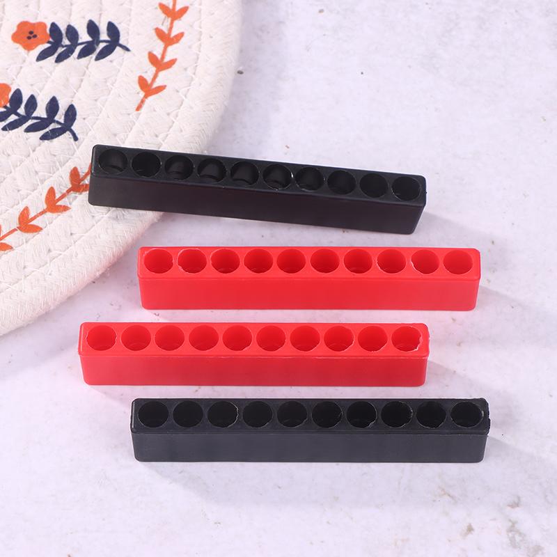 4 buc Suport pentru biți de șurubelniță cu 10/12 găuri Organizator din cauciuc moale Hex 1/4 inch Cap șurubelniță Stand/Etui pentru biți de burghiu Instrument electric