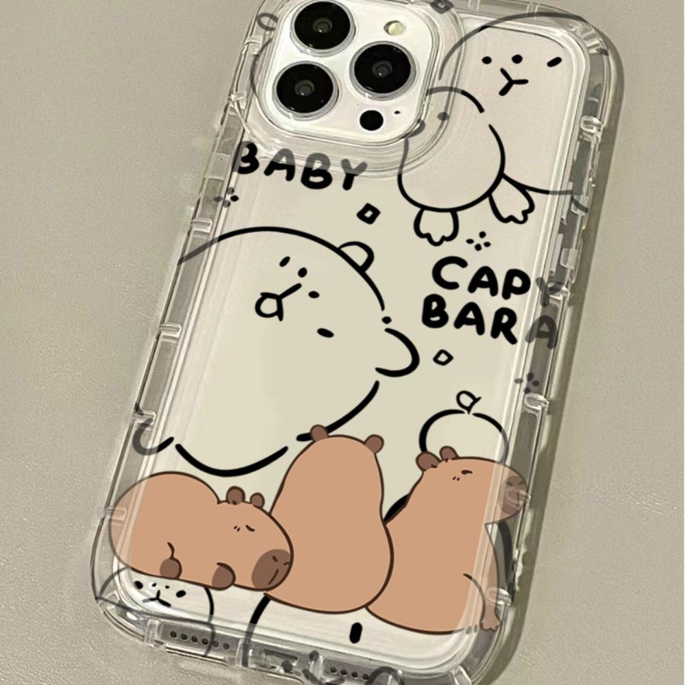 Cute Cartoon Capybara Phone Case for Samsung Galaxy A56 A36 A26 A55 A35 A05S A15 A54 A34 A24 A14 A05 A04 A73 4G 5G Back Cover