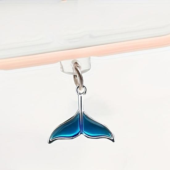 Tappi antipolvere per cellulare in silicone riutilizzabili a forma di coda di sirena, proteggi porta di ricarica per iPhone per Samsung Type-C, accessori alla moda, regalo