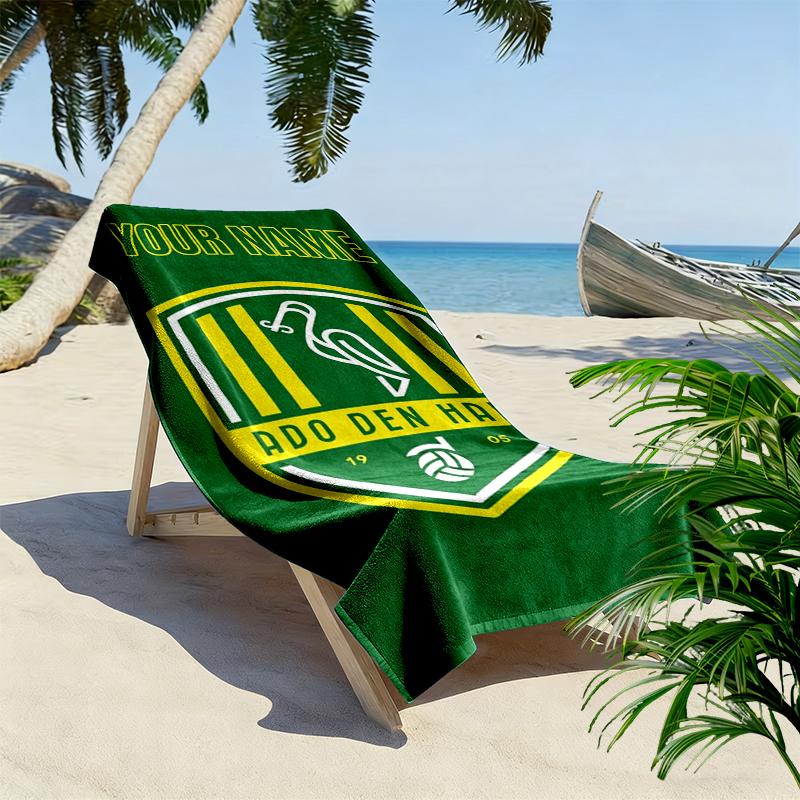 Custom Name Ado Den Haag Print Beach Towel, Large Soft Quick Dry Towel for Beach Camping Swimming