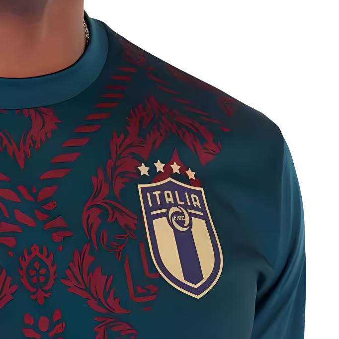 Puma Geometric Print Round Neck Short Sleeve T-Shirt European Cup Player Edition Men Tops Green 757341-10