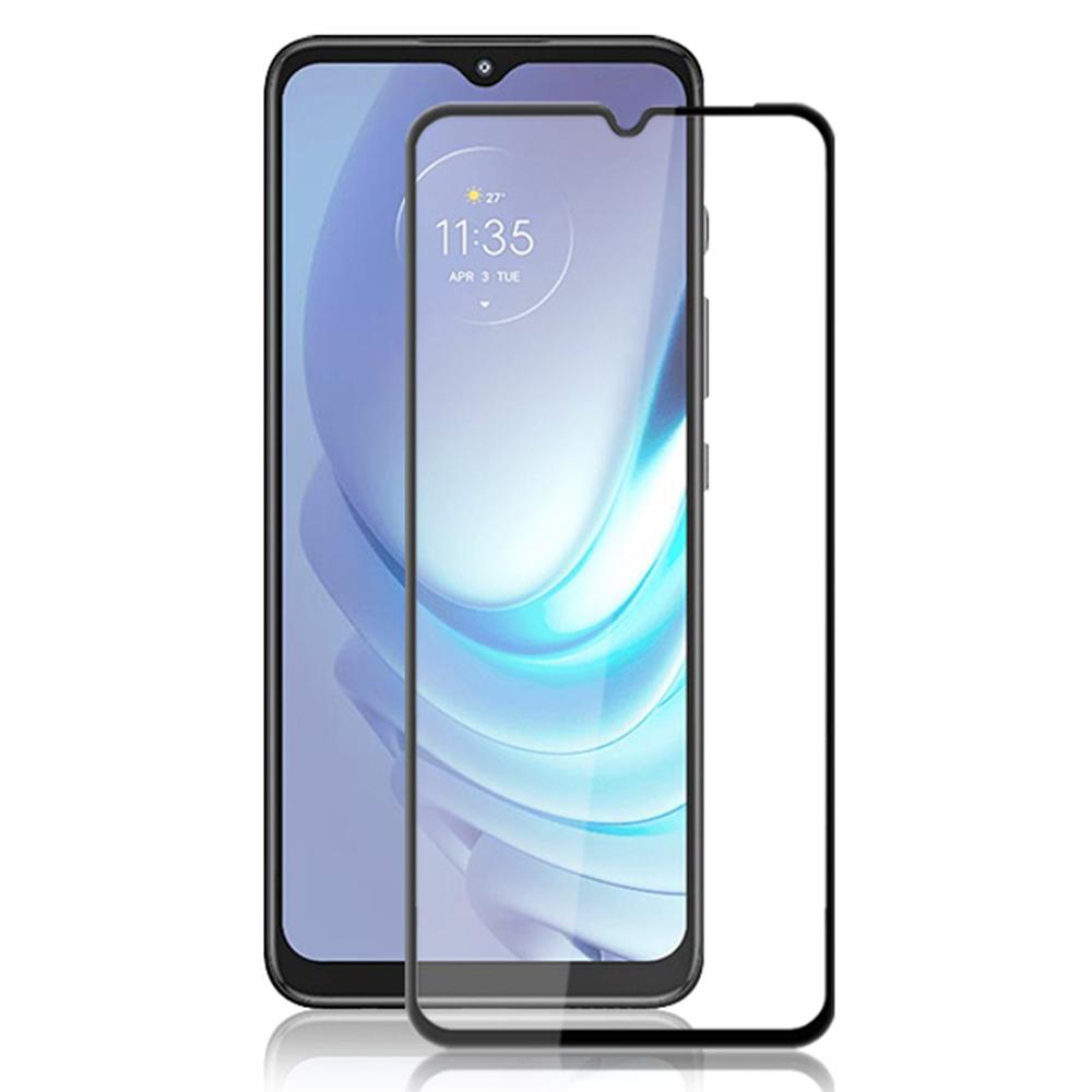 

AMORUS For Motorola Moto G50 4G Silk Printing Full Glue HD Clear Screen Protector Tempered Glass Film Black