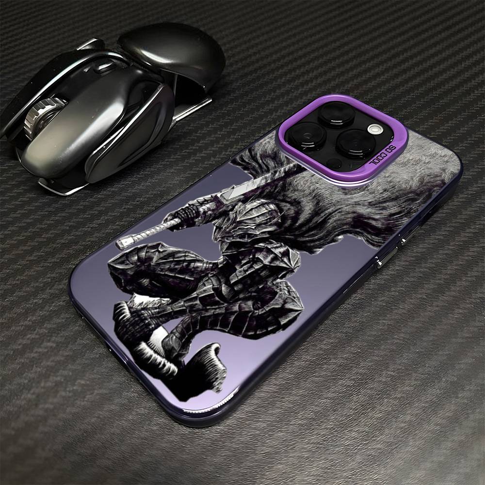 JAPAN ANIME B-Berserk G-Guts  Phone Case For iPhone17,16,15,14,13,12,11 Plus,Pro Max Purple Matte Shockproof Cover