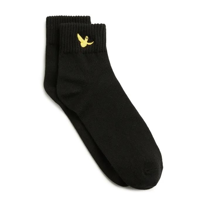 Angel Wappen Ankle Socks 3-Pack - BLACK