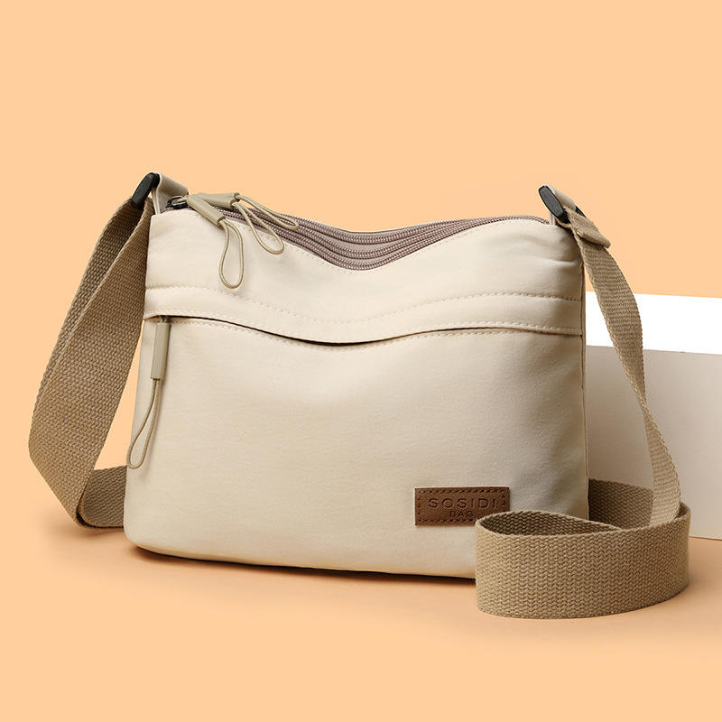 3 Main Pockets High Capacity Shoulder Crossbody Bag For Women multi-pocket Purse Polyester Handbag Suitable For Mothers Shopping