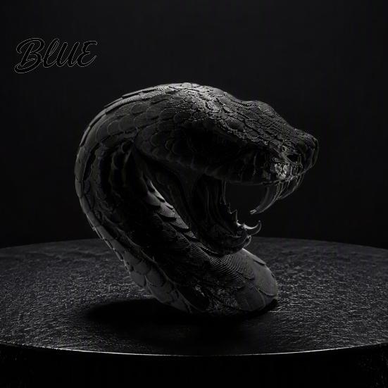 Personalized Craft Gift with Sharp Snake Ornament Head 3D Printed Desk Sculpture Teeth Novelty Home Accents Realistic Animal Figurine