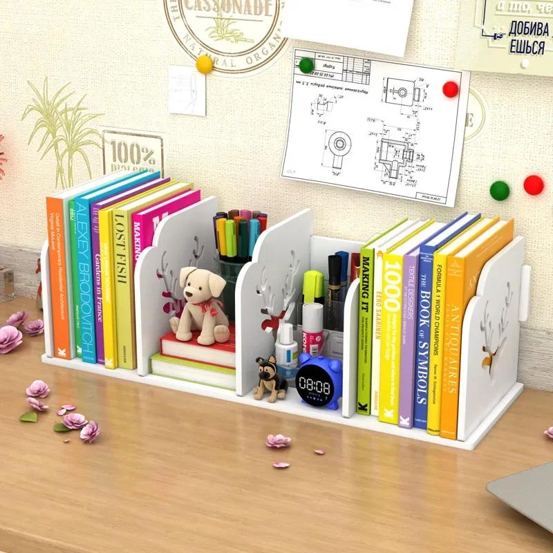 Multi-layer Easy-to-assemble Desktop Bookshelf Table Book Stand Cute for Children and Students