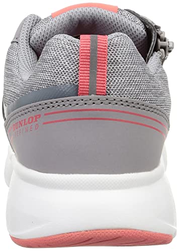 Dunlop Refined Women's Lightweight Walking Shoes, 4E Wide, Cushioned, Shock Absorbing, Zipper closure, Easy to Wear, Gray, DC1501, Size 23.5 cm