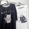Japanische Y2k Kawaii Oberteile Damen Cartoon Print T-Shirt Grunge Mode T-Shirts Mädchen Streetwear Harajuku Locker Sommer Freizeit Oberteile