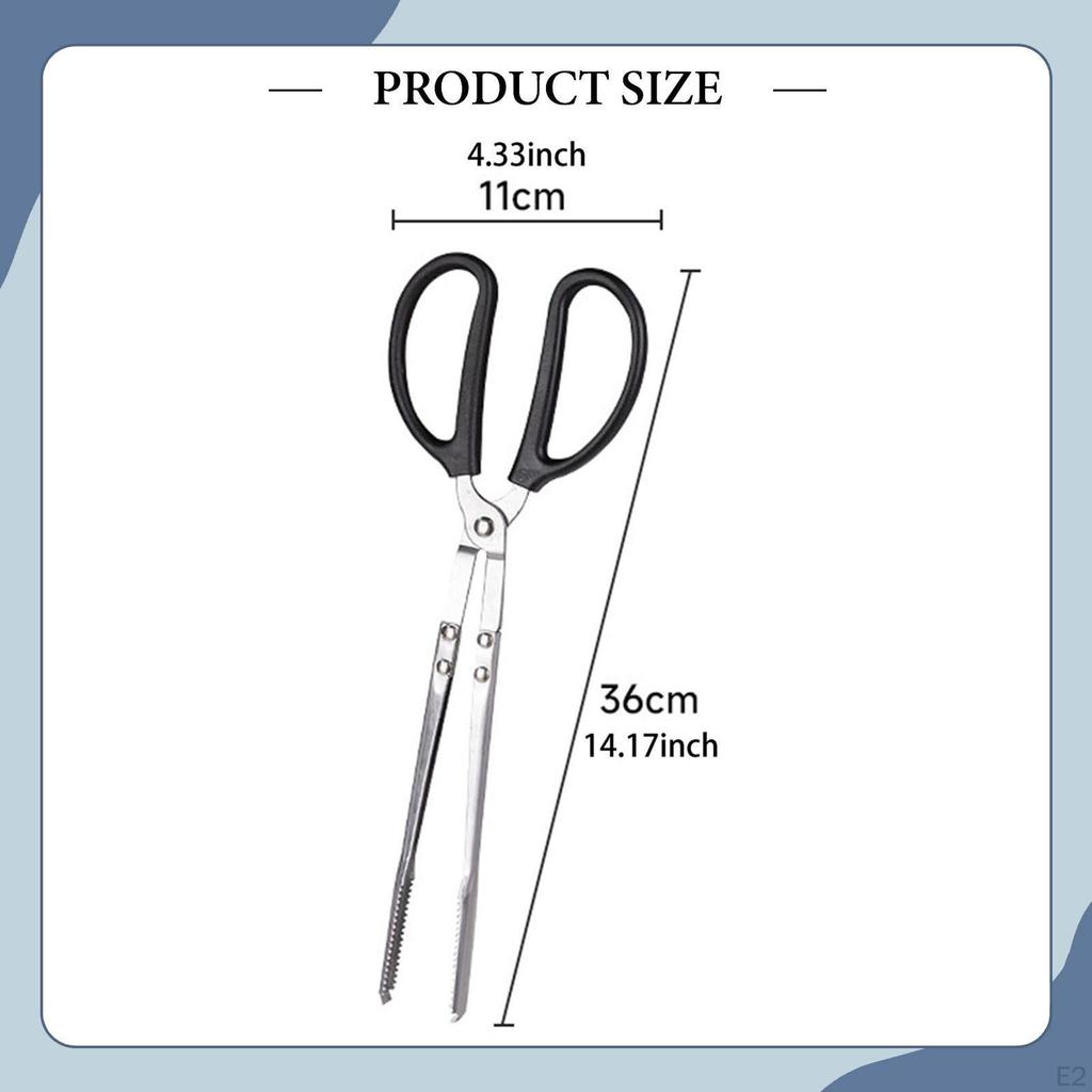 Pick Up Tool Scissors Tongs Multifunctional Stainless Steel Garbage Clips Firewood Picker for