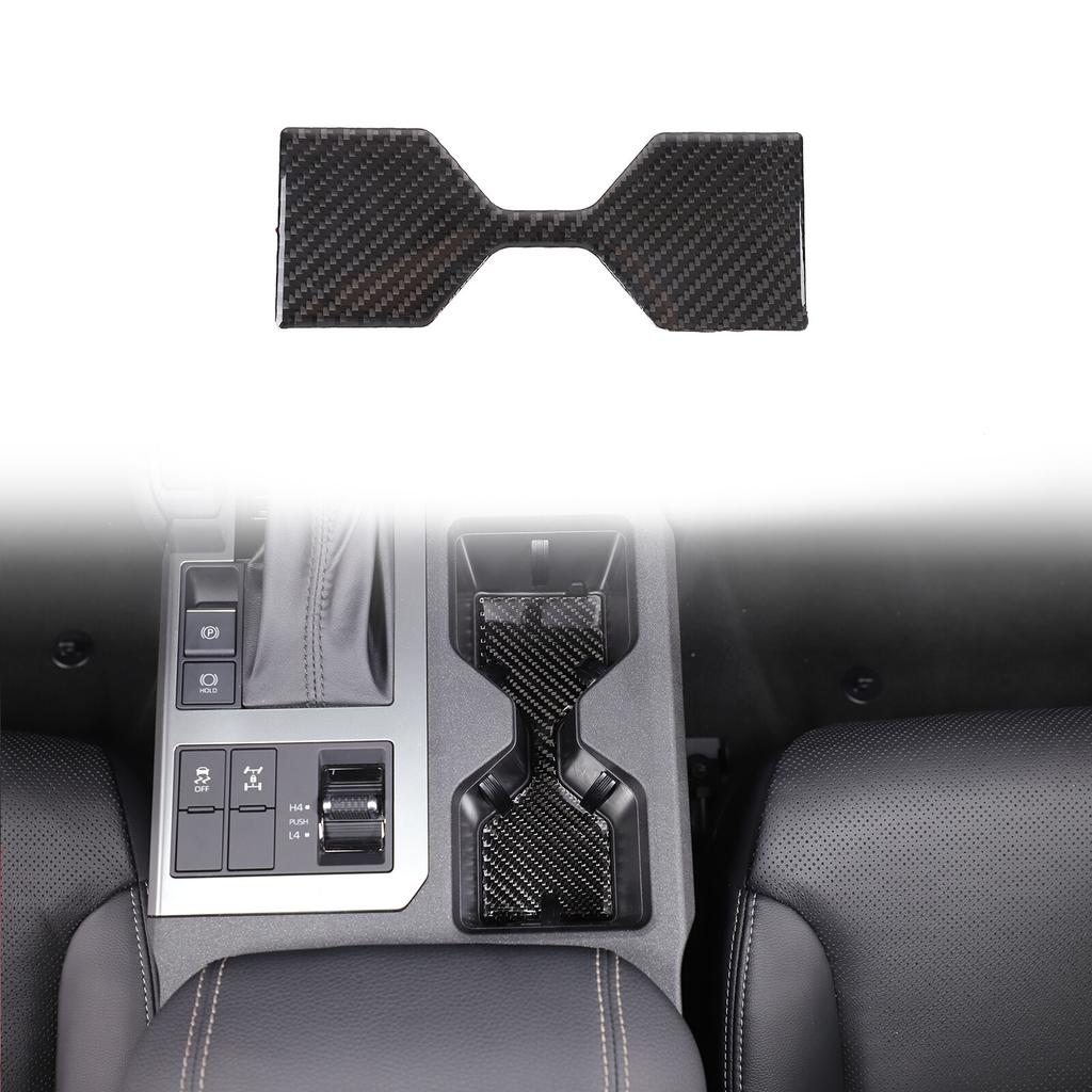 Soft Carbon Fiber Center Cup Holder Slot Mat For Toyota Land Cruiser LC250 24+