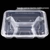 Disposable 3-Compartment Takeout Food Containers